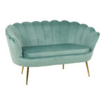 Καναπές 2θέσιος Daimon pakoworld βελούδο σε φυστικί απόχρωση 134x70x77εκ