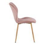 Καρέκλα Jelour pakoworld βελούδο σε σάπιο μήλο απόχρωση-πόδια φυσικά μεταλλικά 46.5x60x84εκ - Image 3