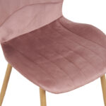 Καρέκλα Jelour pakoworld βελούδο σε σάπιο μήλο απόχρωση-πόδια φυσικά μεταλλικά 46.5x60x84εκ - Image 6