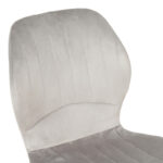 Καρέκλα Jelour pakoworld βελούδο σε γκρι απόχρωση-πόδια μαύρα μεταλλικά 46.5x60x84εκ - Image 5