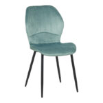 Καρέκλα Jelour pakoworld βελούδο σε φυστικί απόχρωση 46.5x60x84εκ