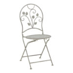 Τραπεζαρία Abriel pakoworld σετ 3τεμ μέταλλο σε αντικέ γκρι απόχρωση - Image 3