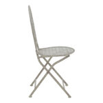 Τραπεζαρία Abriel pakoworld σετ 3τεμ μέταλλο σε αντικέ γκρι απόχρωση - Image 5