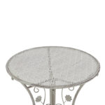 Τραπεζαρία Abriel pakoworld σετ 3τεμ μέταλλο σε αντικέ γκρι απόχρωση - Image 9