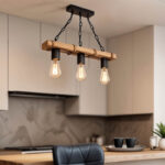 Φωτιστικό οροφής τρίφωτο PWL-1027 pakoworld Ε27 φυσικό-μαύρο 48.5x10x47εκ - Image 2