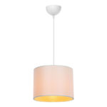 Φωτιστικό οροφής μονόφωτο PWL-1115 pakoworld Ε27 κρεμ-λευκό Φ22x16.5εκ - Image 3