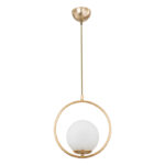 Φωτιστικό οροφής μονόφωτο PWL-1193 pakoworld Ε27 χρυσό Φ26x30εκ