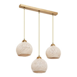 Φωτιστικό οροφής τρίφωτο PWL-0973 II pakoworld Ε27 χρυσό 50x18x85εκ