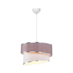 Φωτιστικό οροφής μονόφωτο Loopy pakoworld Ε27 μωβ-λευκό Φ30x18εκ - Image 3