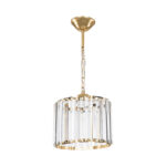 Φωτιστικό οροφής μονόφωτο Lavina pakoworld Ε27 σε χρυσή απόχρωση Φ20x20εκ