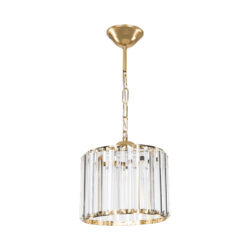 Φωτιστικό οροφής μονόφωτο Lavina pakoworld Ε27 σε χρυσή απόχρωση Φ20x20εκ