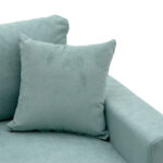 Γωνιακός καναπές-κρεβάτι αναστρέψιμος Lilian pakoworld ύφασμα πράσινο μέντας 225x148x81εκ - Image 8