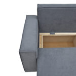Γωνιακός καναπές-κρεβάτι αναστρέψιμος Venzie pakoworld ύφασμα σε γκρι απόχρωση 283x214x83εκ - Image 7