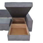 Γωνιακός καναπές-κρεβάτι αναστρέψιμος Venzie pakoworld ύφασμα σε γκρι απόχρωση 283x214x83εκ - Image 8