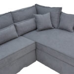 Γωνιακός καναπές-κρεβάτι αναστρέψιμος Venzie pakoworld ύφασμα σε γκρι απόχρωση 283x214x83εκ - Image 9