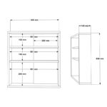 Ντουλάπι μπάνιου Bagno με καθρέπτη pakoworld oak 60x14.5x63.6εκ - Image 4