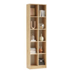 Βιβλιοθήκη Oteca 10θέσεων pakoworld oak 51.1x25.4x180εκ