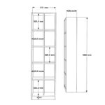 Βιβλιοθήκη Oteca 10θέσεων pakoworld oak 51.1x25.4x180εκ - Image 5