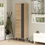 Παπουτσοθήκη Scarpiera pakoworld 18 ζευγών σε φυσικο-ανθρακι απόχρωση 57.2x35.5x185.6εκ - Image 2