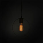 Φωτιστικό οροφής μονόφωτο Florian pakoworld E27 μαύρο-χρυσό Φ23x66εκ - Image 2