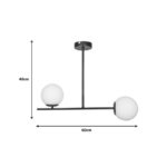 Φωτιστικό οροφής Opedro pakoworld χρυσό μέταλλο 60x30x40εκ - Image 2