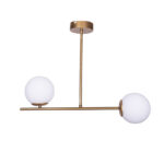 Φωτιστικό οροφής Opedro pakoworld χρυσό μέταλλο 60x30x40εκ