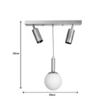 Φωτιστικό οροφής Barten pakoworld E27 χρυσό μέταλλο 50x15x55εκ - Image 2