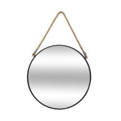 Καθρέπτης PWD-0074 pakoworld μέταλλο μαύρο 38x3x38εκ