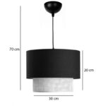 Φωτιστικό οροφής Fersa pakoworld μαύρο-φυσικό Φ30x20εκ - Image 3