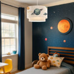 Παιδικό φωτιστικό οροφής Saturn pakoworld πολύχρωμο-λευκό Φ30x20εκ - Image 2