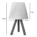 Επιτραπέζιο φωτιστικό PWL-1071 pakoworld Ε27 μπεζ -καρυδί Φ22x32εκ - Image 2