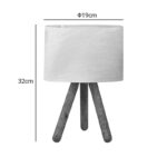 Επιτραπέζιο φωτιστικό PWL-1071 Ι pakoworld Ε27 μπεζ -καρυδί Φ19x32εκ - Image 2