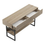 Κονσόλα Vien pakoworld σε sonoma-μαύρη απόχρωση 139x43x75.5εκ - Image 7