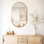 Καθρέπτης Ellipse pakoworld χρυσό 50x2x80εκ - Image 2