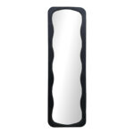 Καθρέπτης δαπέδου Lezour pakoworld βελούδο σε μαύρη απόχρωση 50x5x170εκ