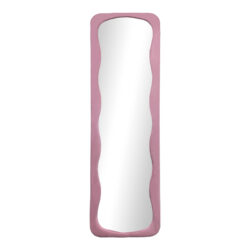 Καθρέπτης δαπέδου Lezour pakoworld βελούδο σε σάπιο μήλο απόχρωση 50x5x170εκ