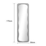 Καθρέπτης δαπέδου Lezour pakoworld βελούδο σε σάπιο μήλο απόχρωση 50x5x170εκ - Image 5