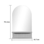 Καθρέπτης με ράφι Mensola pakoworld mdf σε φυσική απόχρωση 45.7x12.7x76.2εκ - Image 5