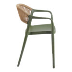 Πολυθρόνα Ankara pakoworld στοιβαζόμενη pp-pe rattan σε λαδί-φυσική απόχρωση 54x55.5x77εκ - Image 3