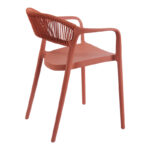 Πολυθρόνα Ankara pakoworld στοιβαζόμενη pp-pe rattan σε terracotta απόχρωση 54x55.5x77εκ - Image 2