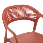 Πολυθρόνα Ankara pakoworld στοιβαζόμενη pp-pe rattan σε terracotta απόχρωση 54x55.5x77εκ - Image 6