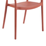 Πολυθρόνα Ankara pakoworld στοιβαζόμενη pp-pe rattan σε terracotta απόχρωση 54x55.5x77εκ - Image 7