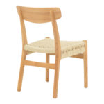 Καρέκλα Eaprine pakoworld φυσικό σχοινί-rubberwood 49x53x77εκ - Image 2