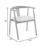 Πολυθρόνα Gernine pakoworld μασίφ ξύλο οξιάς και σχοινί σε φυσική απόχρωση 56x49x73εκ - Image 8