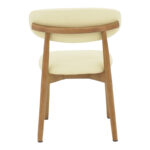 Καρέκλα Ubene pakoworld rubberwood και pu σε καρυδί και μπεζ απόχρωση 46x58x79εκ - Image 5