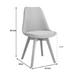 Καρέκλα Gaston pakoworld γκρι σκούρο ύφασμα και ξύλινο πόδι σε φυσική απόχρωση 48x55x83εκ - Image 8