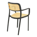 Πολυθρόνα Westley pakoworld pp φυσικό-μαύρο 58x47x81εκ - Image 2