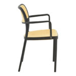 Πολυθρόνα Westley pakoworld pp φυσικό-μαύρο 58x47x81εκ - Image 3