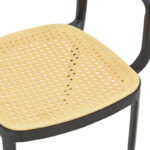 Πολυθρόνα Westley pakoworld pp φυσικό-μαύρο 58x47x81εκ - Image 7