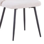 Καρέκλα Karg pakoworld λευκό ύφασμα-πόδι μαύρο μέταλλο 57x62x80εκ - Image 6